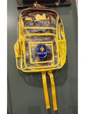 Plate Crate Baseball Clear Yellow Backpack Bag Chocolate Sprinkles Sports New